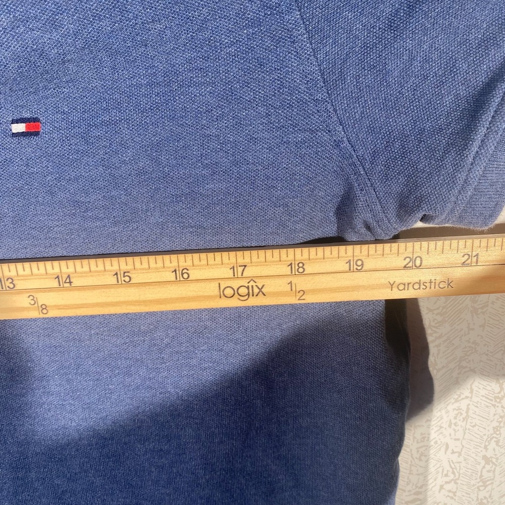 Tommy Hilfiger Mens Custom Fit Polo Large Navy Blue 100% Cotton - Picture 5 of 7